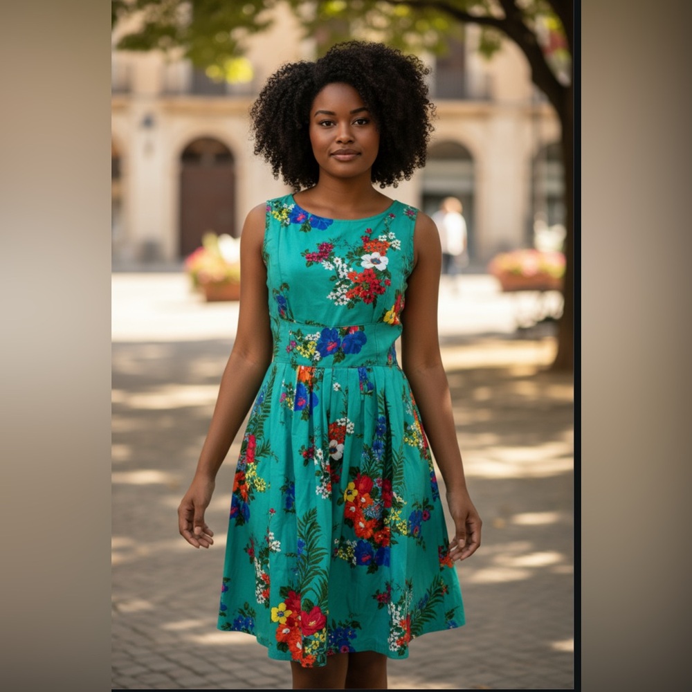 Stunning Handmade vintage pattern dress sz 2X